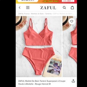 Coral swimsuit tankini
